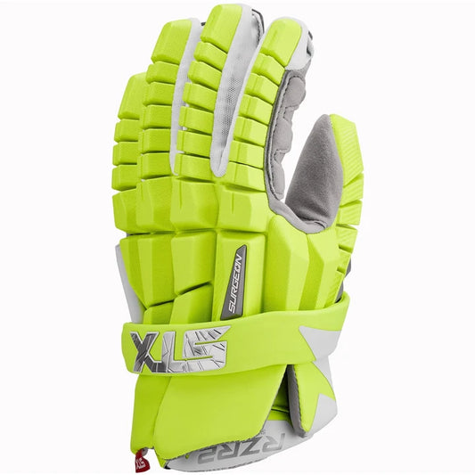 Limited Edition STX Surgeon RZR2 Neon Lacrosse Gloves